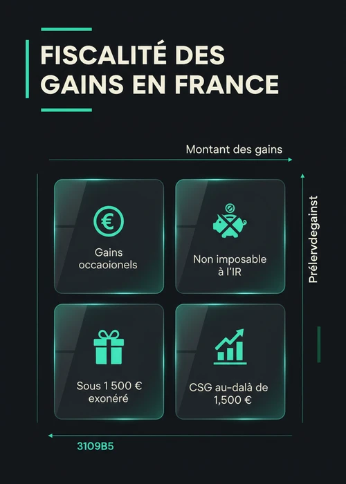 Pile de pièces de 10 euros sur une table de casino avec des jetons et des cartes, symbolisant un petit dépôt dans un casino en ligne.